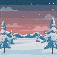 ai generiert saisonal Winter Landschaft Illustration Vektor. vektor