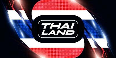 thailand flagga i borsta måla stil med halvton och lysande effekt. nationell thailand flagga vektor