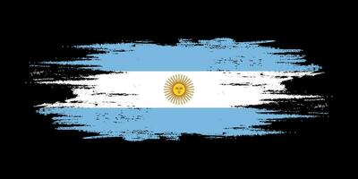 argentina borsta flagga, argentina flagga borsta vattenfärg flagga design element vektor