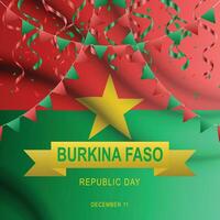 Burkina faso republik dag bakgrund. vektor