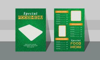 design layout av restaurang meny vektor