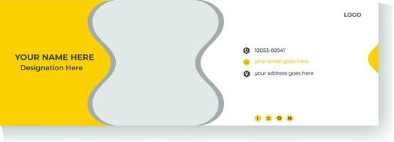 kreativ enkel företag e-post signatur design mall vektor