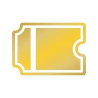 Fahrkarte Coupon isoliert Symbol Vektor Illustration Design Grafik eben Stil Gelb und Weiß.