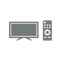 TV skärm och avlägsen kontrollera vektor ikoner. tv kabel- leverantör service ikon.