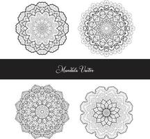 Vektor handgezeichnete Doodle Mandala. ethnisches Mandala