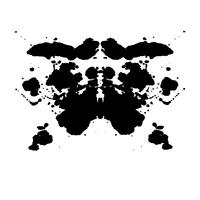 Rorschach inkblot test slumpmässig abstrakt bakgrund