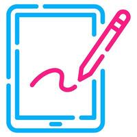 Stift Tablette Symbol Illustration zum Netz, Anwendung, Infografik, usw vektor