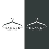 einfach Mantel Aufhänger Logo Vorlage Design mit kreativ idea.logo zum Geschäft, Boutique, Mode, Schönheit. vektor