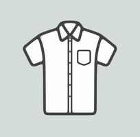 herr- företag skjorta med kort ärm. kläder linje ikon på en bakgrund. vektor illustration.