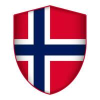 Norge flagga i skydda form. vektor illustration.