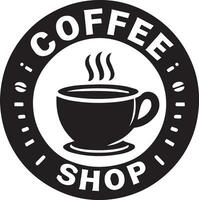 kaffe affär vektor logotyp illustration svart Färg silhuett 3