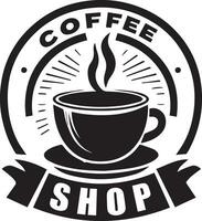 kaffe affär vektor logotyp illustration svart Färg silhuett 6
