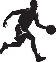 Korb Ball Spieler Vektor Silhouette Illustration 6