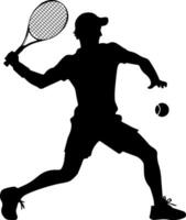 tennis spelare vektor silhuett illustration 5