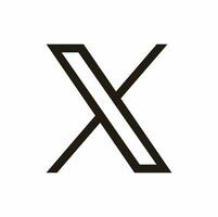 x, ny Twitter logotyp vektor