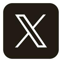 x, ny Twitter logotyp vektor