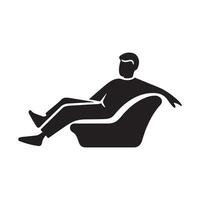 Sofa Symbol Vektor, Logo, Kunst vektor