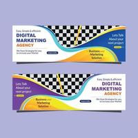 Vorlage für Werbebanner für digitale Marketingagenturen vektor