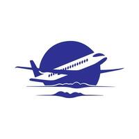 Flugzeug Logo Vektor, Design, Bild, Kunst vektor