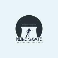 in der Reihe Skaten Logo Vektor