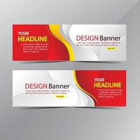 modern ren röd och vit webbmall banner, marknadsföring försäljning vektor