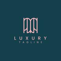 Briefe m Luxus Logo Design Vektor Vorlage
