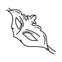 Maskerade-Symbol. Gekritzel handgezeichnet oder Umriss-Icon-Stil vektor