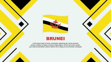 brunei flagga abstrakt bakgrund design mall. brunei oberoende dag baner tapet vektor illustration. brunei illustration