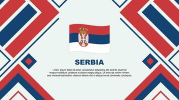 Serbien Flagge abstrakt Hintergrund Design Vorlage. Serbien Unabhängigkeit Tag Banner Hintergrund Vektor Illustration. Serbien Flagge