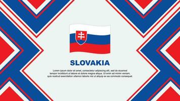 Slowakei Flagge abstrakt Hintergrund Design Vorlage. Slowakei Unabhängigkeit Tag Banner Hintergrund Vektor Illustration. Slowakei Vektor