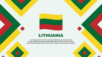 Litauen Flagge abstrakt Hintergrund Design Vorlage. Litauen Unabhängigkeit Tag Banner Hintergrund Vektor Illustration. Litauen Vorlage