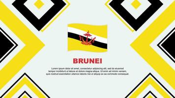 brunei flagga abstrakt bakgrund design mall. brunei oberoende dag baner tapet vektor illustration. brunei oberoende dag