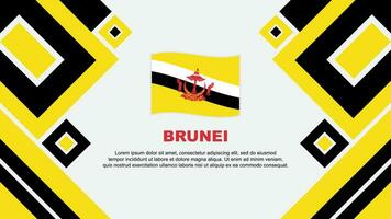 brunei Flagge abstrakt Hintergrund Design Vorlage. brunei Unabhängigkeit Tag Banner Hintergrund Vektor Illustration. brunei Karikatur