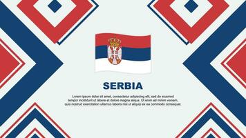 Serbien Flagge abstrakt Hintergrund Design Vorlage. Serbien Unabhängigkeit Tag Banner Hintergrund Vektor Illustration. Serbien Unabhängigkeit Tag