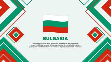 Bulgarien Flagge abstrakt Hintergrund Design Vorlage. Bulgarien Unabhängigkeit Tag Banner Hintergrund Vektor Illustration. Bulgarien Hintergrund