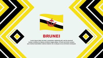 brunei flagga abstrakt bakgrund design mall. brunei oberoende dag baner tapet vektor illustration. brunei design
