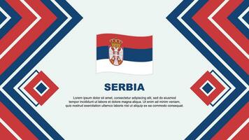 Serbien Flagge abstrakt Hintergrund Design Vorlage. Serbien Unabhängigkeit Tag Banner Hintergrund Vektor Illustration. Serbien Design