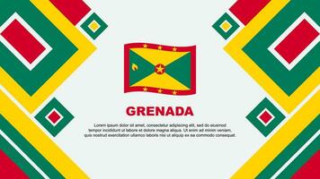 grenada flagga abstrakt bakgrund design mall. grenada oberoende dag baner tapet vektor illustration. grenada tecknad serie