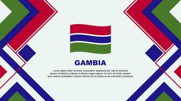 Gambia Flagge abstrakt Hintergrund Design Vorlage. Gambia Unabhängigkeit Tag Banner Hintergrund Vektor Illustration. Gambia Banner