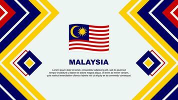 Malaysia Flagge abstrakt Hintergrund Design Vorlage. Malaysia Unabhängigkeit Tag Banner Hintergrund Vektor Illustration. Malaysia Design