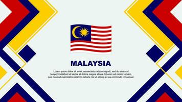 Malaysia Flagge abstrakt Hintergrund Design Vorlage. Malaysia Unabhängigkeit Tag Banner Hintergrund Vektor Illustration. Malaysia Banner