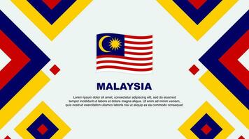 Malaysia Flagge abstrakt Hintergrund Design Vorlage. Malaysia Unabhängigkeit Tag Banner Hintergrund Vektor Illustration. Malaysia Vorlage