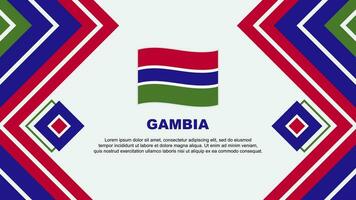 gambia flagga abstrakt bakgrund design mall. gambia oberoende dag baner tapet vektor illustration. gambia design