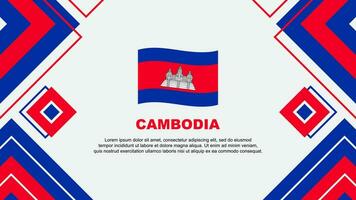 Kambodscha Flagge abstrakt Hintergrund Design Vorlage. Kambodscha Unabhängigkeit Tag Banner Hintergrund Vektor Illustration. Kambodscha Hintergrund