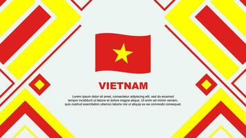 vietnam flagga abstrakt bakgrund design mall. vietnam oberoende dag baner tapet vektor illustration. vietnam flagga