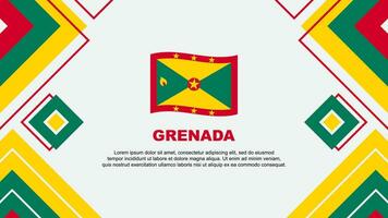 grenada flagga abstrakt bakgrund design mall. grenada oberoende dag baner tapet vektor illustration. grenada bakgrund