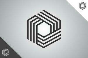 Hexagon modern Logotyp. perfekt und minimal Logo zum Geschäft verbunden zu Kunst, Design und Kreativität Industrie. isoliert Hintergrund. Vektor eps 10.