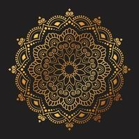 golden Luxus Mandala Vektor Design, Mandala zum Henna, mehndi, Tätowierung, dekorativ ethnisch Zier Elemente, orientalisch Muster