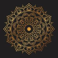 golden Luxus Mandala Vektor Design, Mandala zum Henna, mehndi, Tätowierung, dekorativ ethnisch Zier Elemente, orientalisch Muster