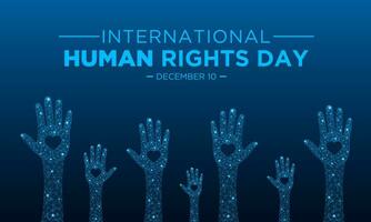 vektor illustration på de tema av internationell mänsklig rättigheter dag. december 10. mall för baner, hälsning kort, affisch med bakgrund.